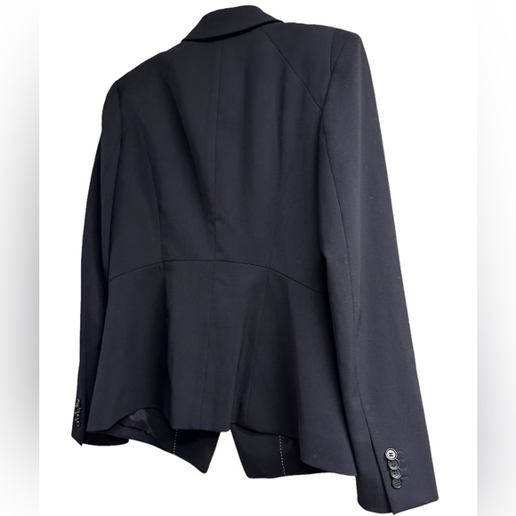 Ann Taylor Blazer Classic Wool Blend Double Breasted Button Front Pockets Size 4 - Picture 6 of 16